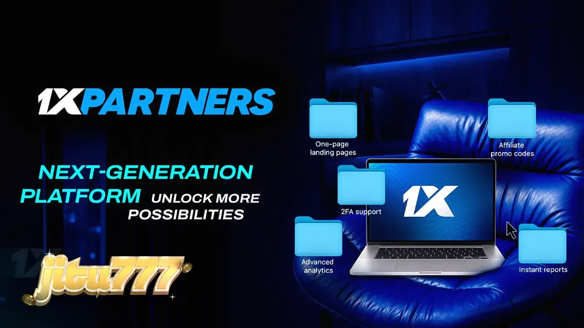 Tampilan antarmuka dasbor 1xPartners yang diperbarui dengan analitik yang lebih jelas